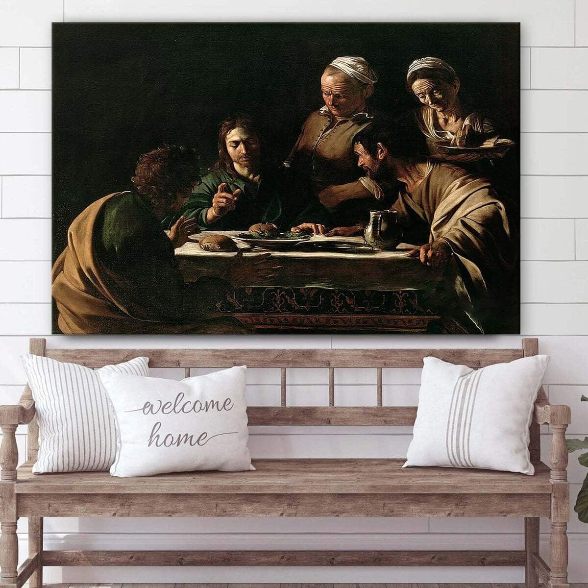 Supper At Emmaus Jesus Christian Faith Canvas Wall Art Supper At Emmaus Jesus Christian Faith Canvas Wall Art