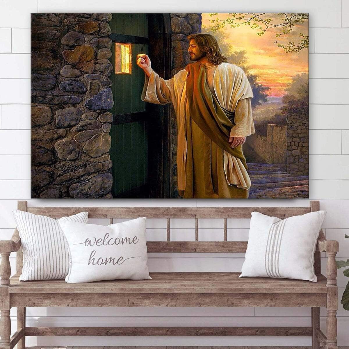 Jesus Knocking Door Jesus Christian Faith Canvas Wall Art Jesus Knocking Door Jesus Christian Faith Canvas Wall Art