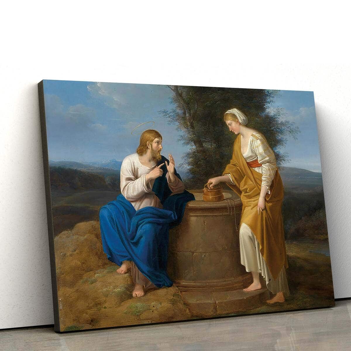 Christ And The Samaritan Woman At The Well Jesus Christian Faith Canvas Wall Art Christ And The Samaritan Woman At The Well Jesus Christian Faith Canvas Wall Art
