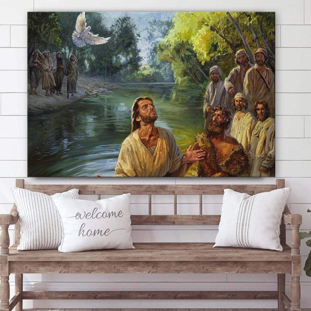 The Baptism Of Jesus Christ Christian Faith Canvas Wall Art The Baptism Of Jesus Christ Christian Faith Canvas Wall Art