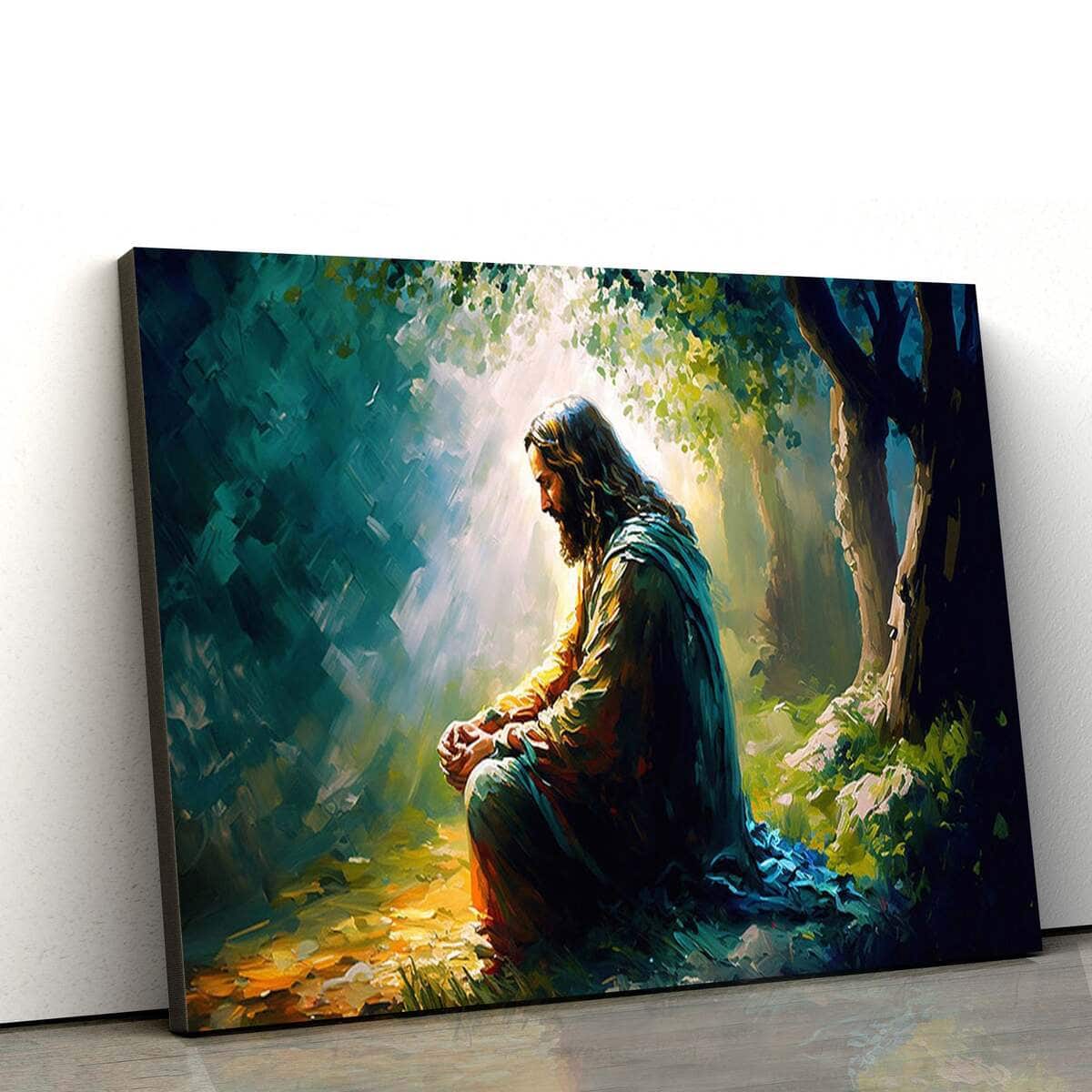 Jesus Prays In The Garden Of Gethsemane Jesus Christ Christian Faith Canvas Wall Art Jesus Prays In The Garden Of Gethsemane Jesus Christ Christian Faith Canvas Wall Art