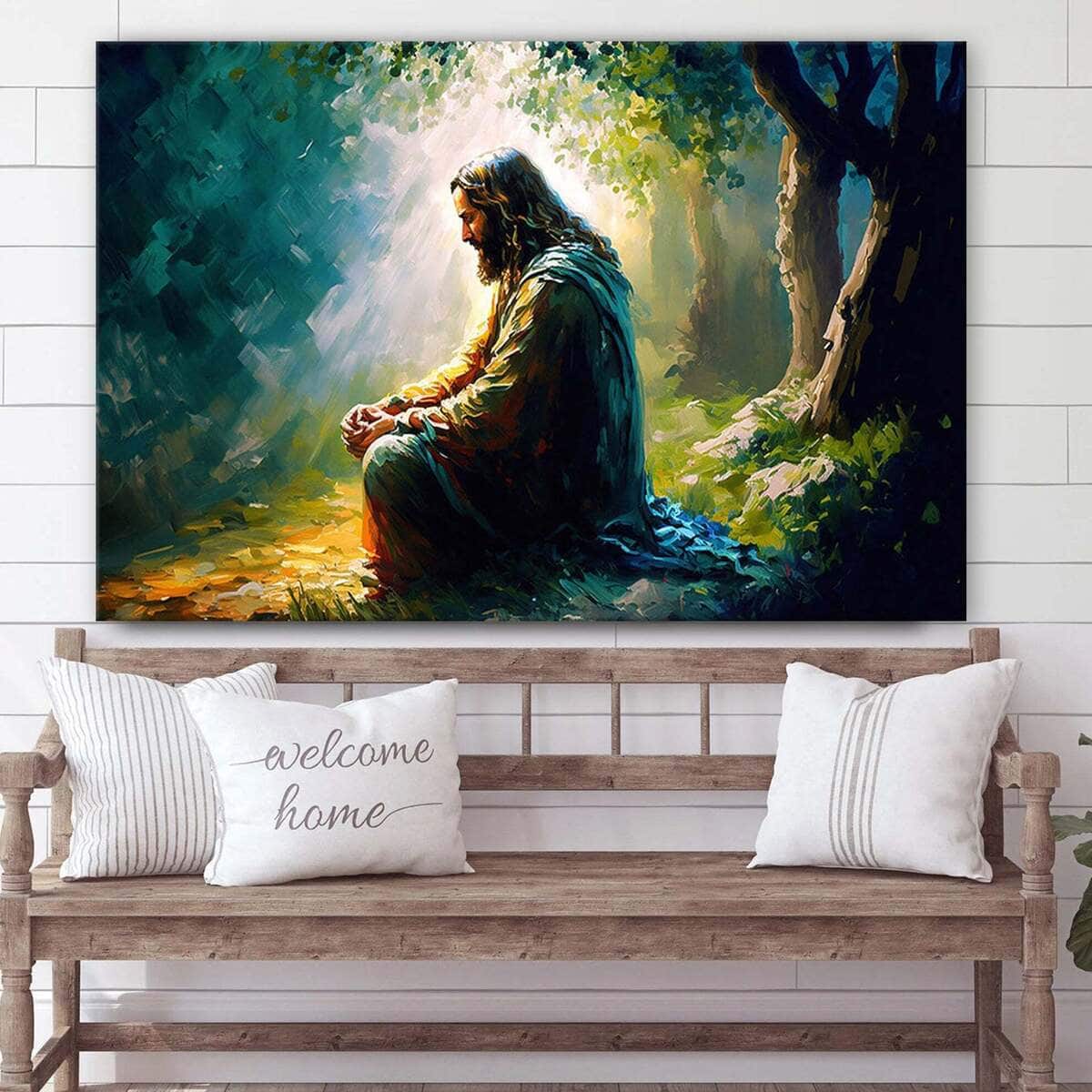 Jesus Prays In The Garden Of Gethsemane Jesus Christ Christian Faith Canvas Wall Art Jesus Prays In The Garden Of Gethsemane Jesus Christ Christian Faith Canvas Wall Art