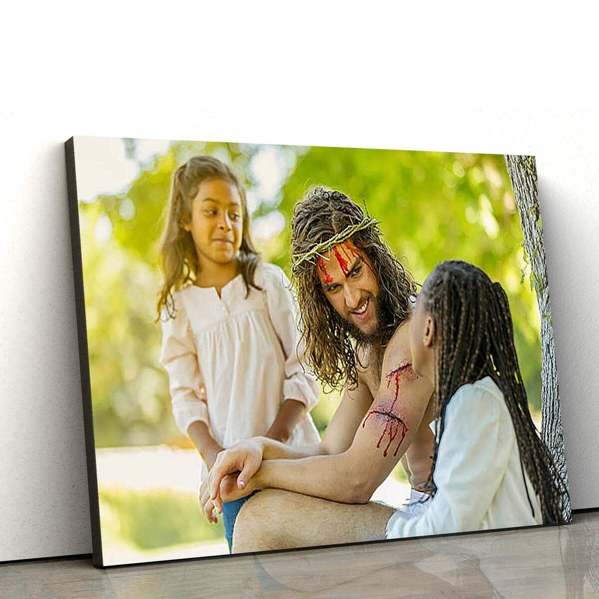 Jesus Smile With Children Jesus Christ Christian Faith Canvas Wall Art Jesus Smile With Children Jesus Christ Christian Faith Canvas Wall Art