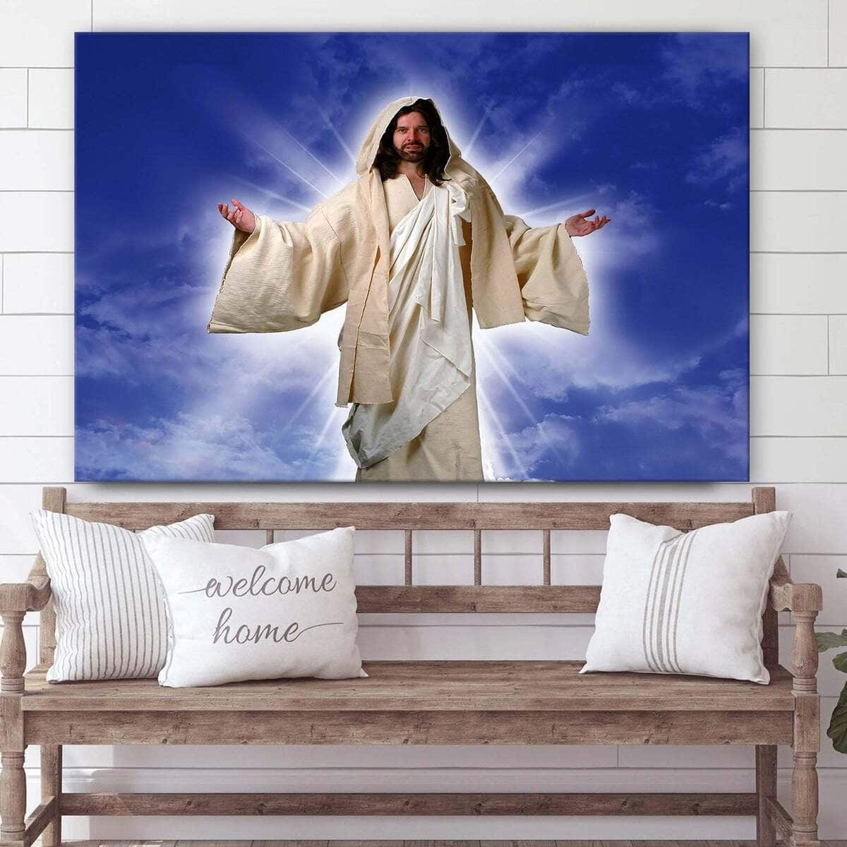 Jesus Blue Skies Jesus Christ Christian Faith Canvas Wall Art Jesus Blue Skies Jesus Christ Christian Faith Canvas Wall Art
