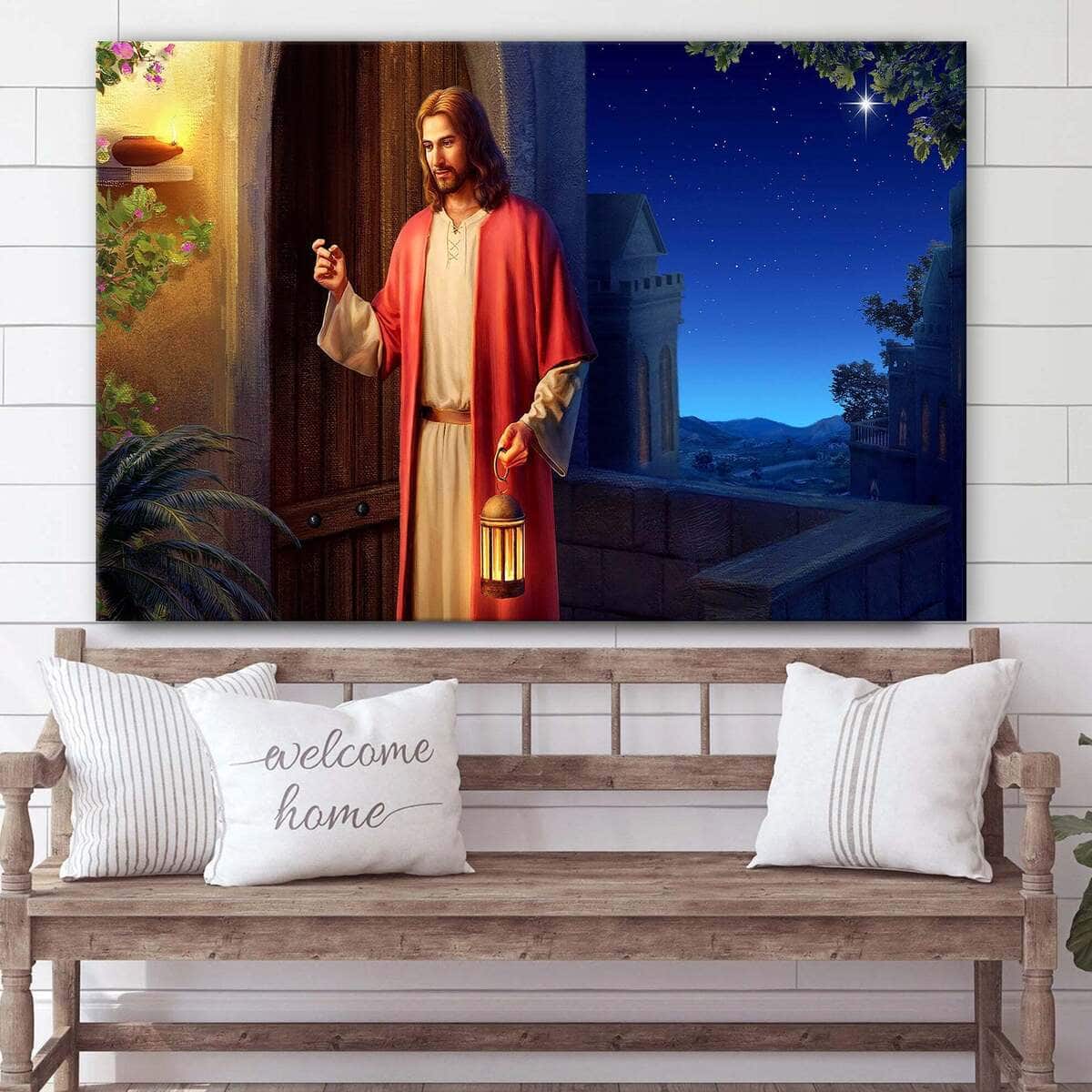 Jesus Knock The Door Jesus Christ Christian Faith Canvas Wall Art Jesus Knock The Door Jesus Christ Christian Faith Canvas Wall Art