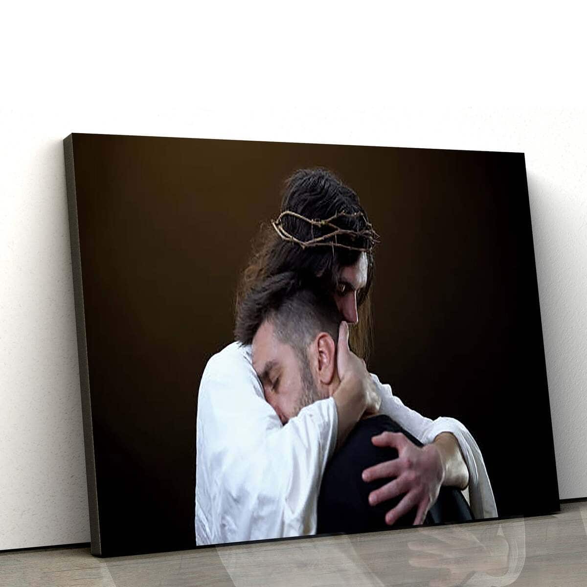 Jesus Holding Man Jesus Christ Christian Faith Canvas Wall Art Jesus Holding Man Jesus Christ Christian Faith Canvas Wall Art