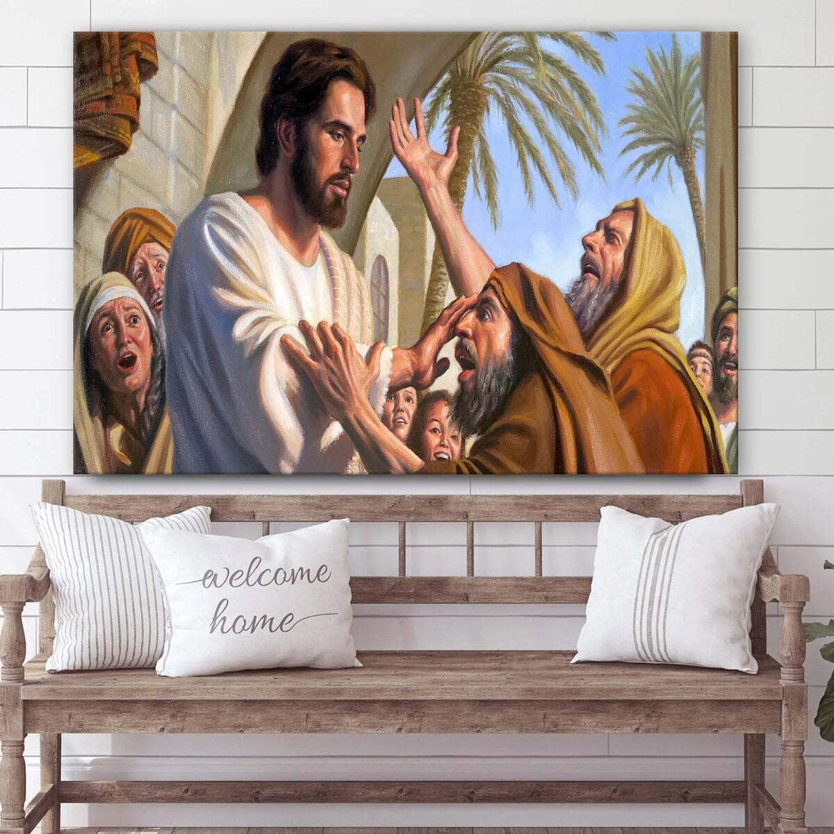 Jesus Healing Jesus Christ Christian Faith Canvas Wall Art Jesus Healing Jesus Christ Christian Faith Canvas Wall Art