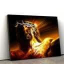 Tragic Jesus Crucifixion Easter Christian Religious Faith Canvas Wall Art