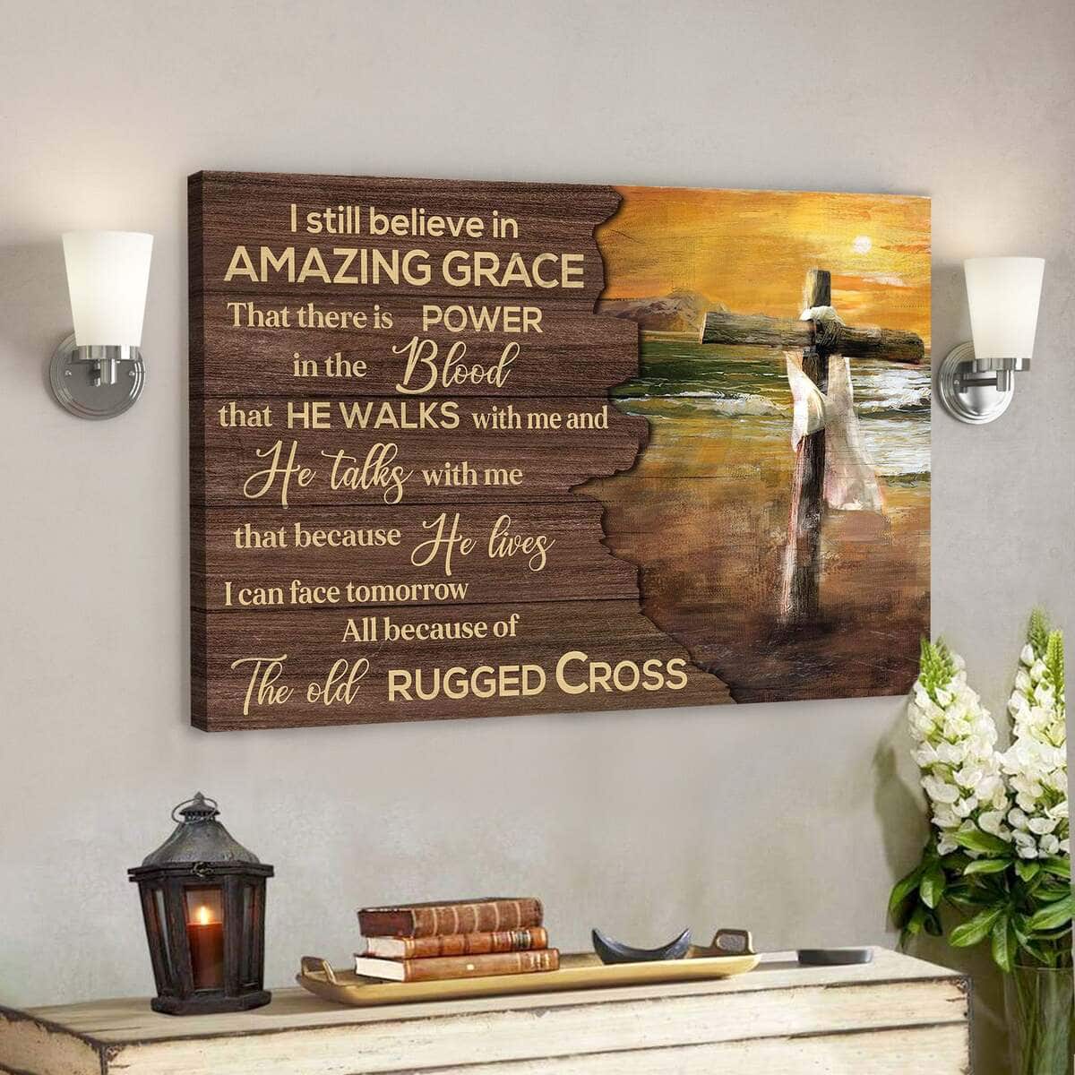Sunset On The Beach I Still Believe In Amazing Grace Bible Verse Christian Cross Canvas Wall Art Sunset On The Beach I Still Believe In Amazing Grace Bible Verse Christian Cross Canvas Wall Art