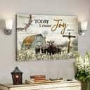 Bible Verse Today I Choose Joy James 1:2 Farmhouse Style Christian Canvas Wall Art