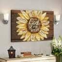 God Religious Gift Jesus God Says You Are Sunflower Christian Canvas Wall Art