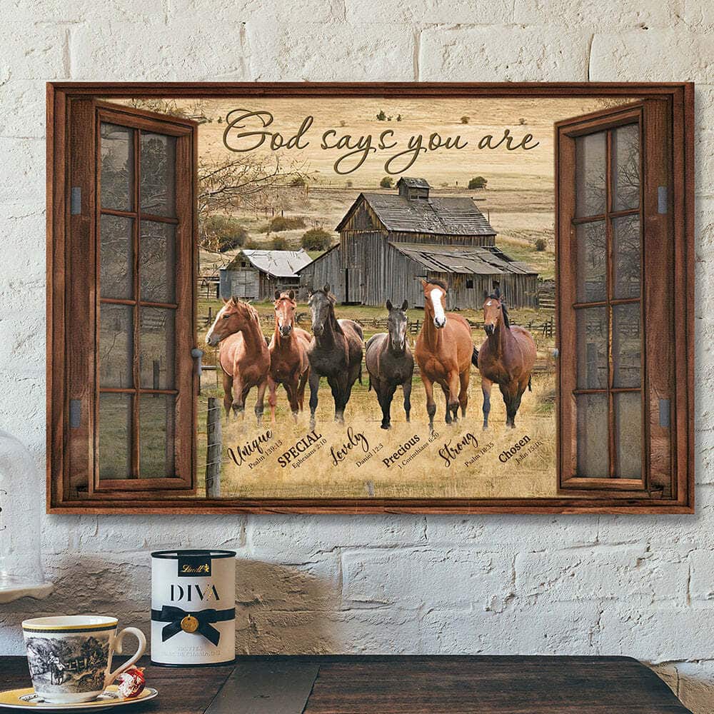 Christian Scripture Religious Gift Bible Verse Christian Canvas Wall Art God Says You Are Horse Christian Scripture Religious Gift Bible Verse Christian Canvas Wall Art God Says You Are Horse