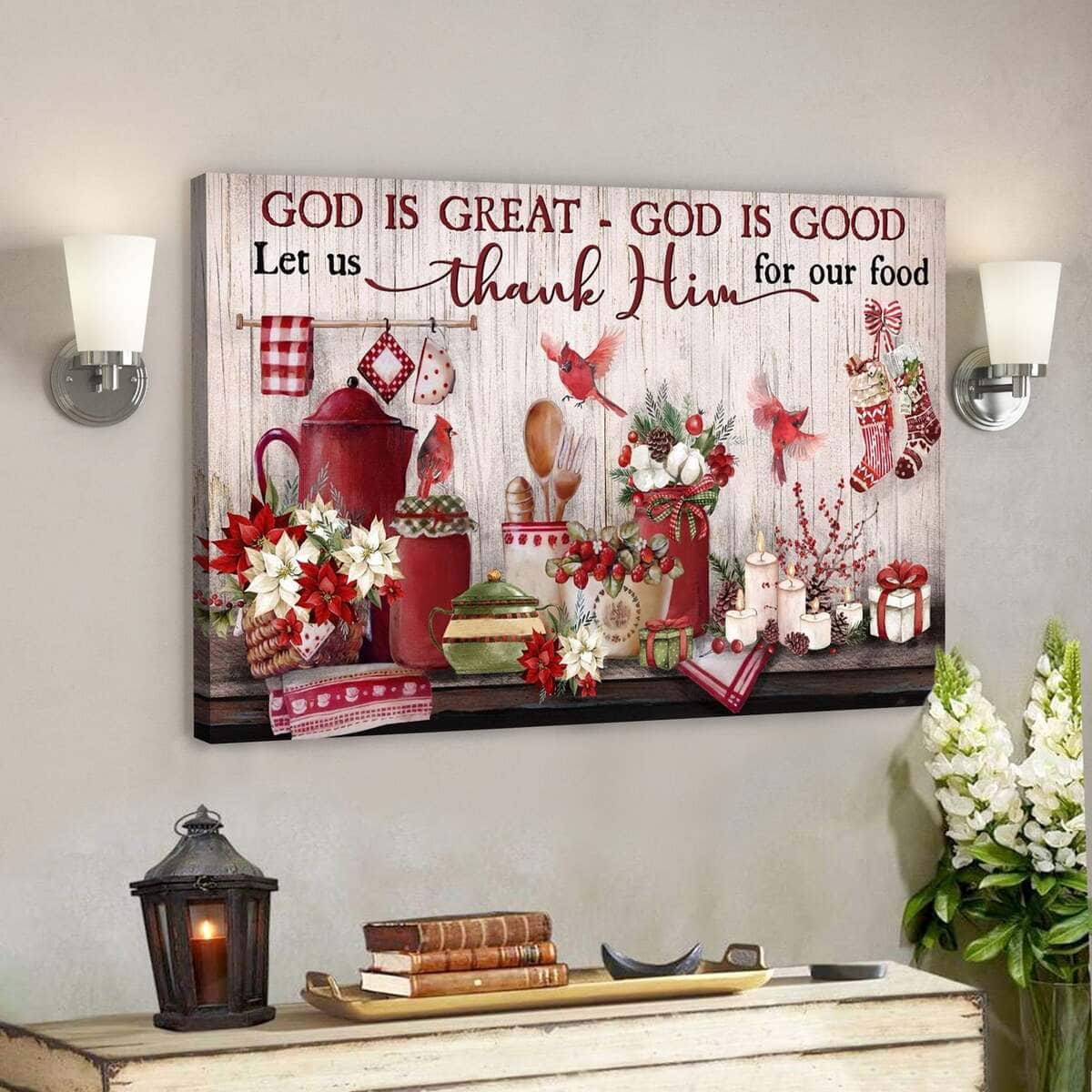 God Jesus Religious Gift God Is Great God Is Good Canvas Wall Art