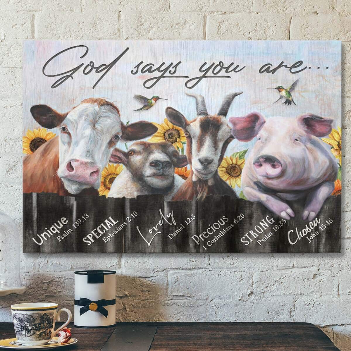 Farm God Says You Are Bible Verse Scripture Canvas Wall Art Farm God Says You Are Bible Verse Scripture Canvas Wall Art