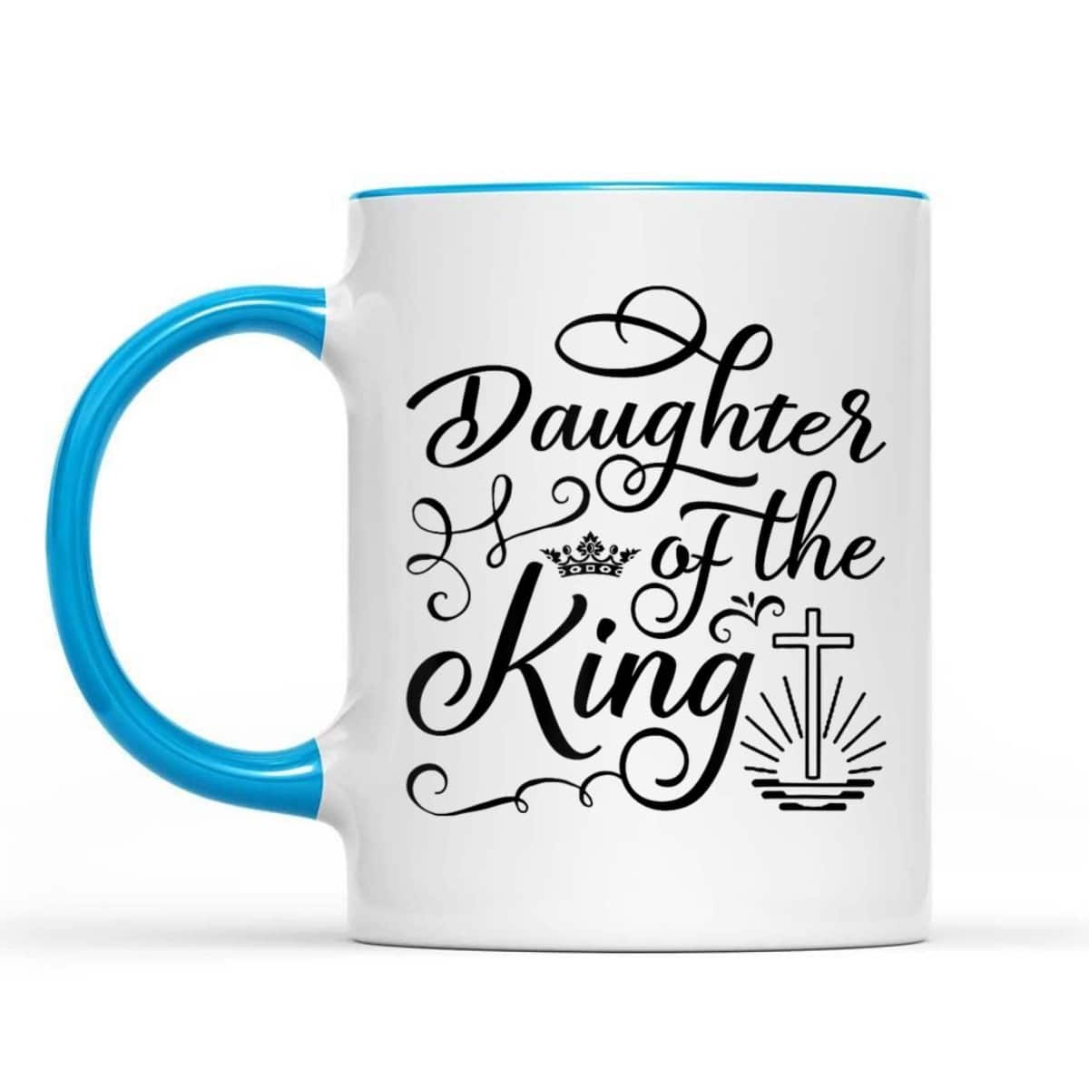 Daughter Of The King Jesus Royalty Crown Christian Cross T-Shirt
