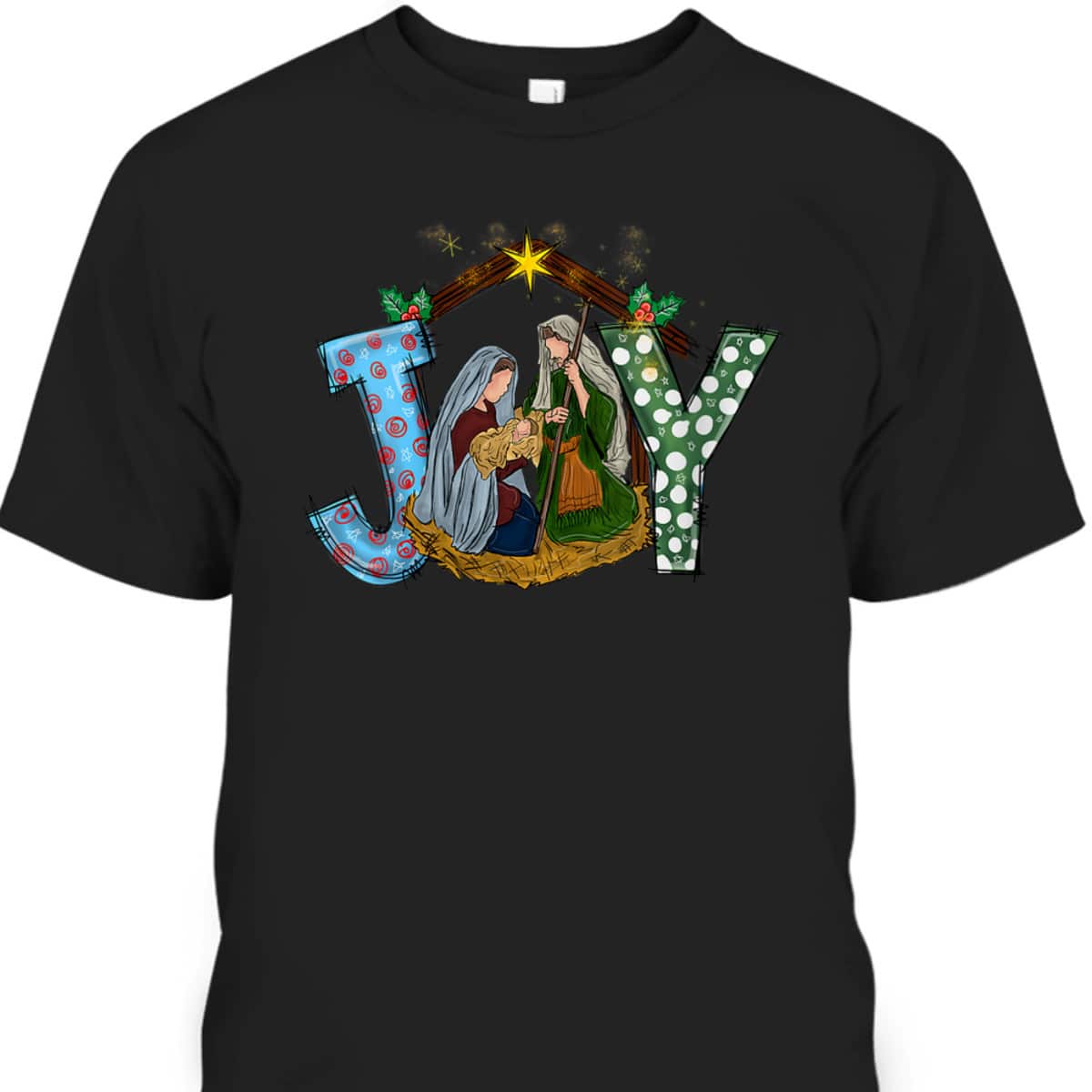Christmas Joy Baby Jesus Religious Nativity Christian Xmas T-Shirt