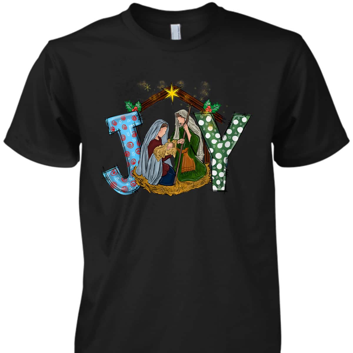 Christmas Joy Baby Jesus Religious Nativity Christian Xmas T-Shirt