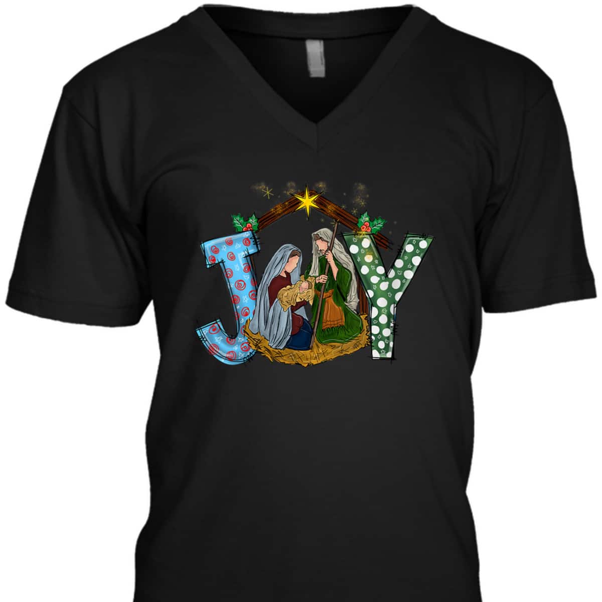 Christmas Joy Baby Jesus Religious Nativity Christian Xmas T-Shirt