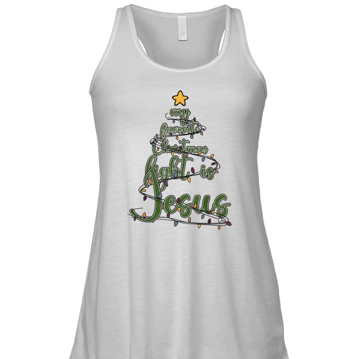 Religious Xmas My Favorite Christmas Light Is Jesus T-Shirt Religious Xmas My Favorite Christmas Light Is Jesus T-Shirt