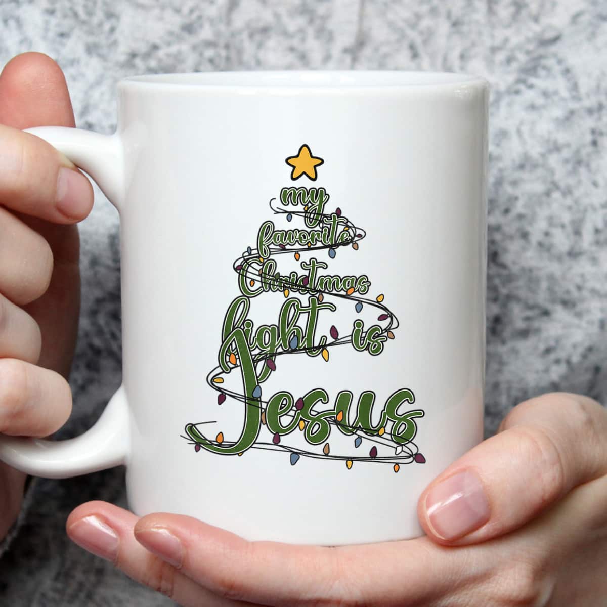 Religious Xmas My Favorite Christmas Light Is Jesus T-Shirt Religious Xmas My Favorite Christmas Light Is Jesus T-Shirt