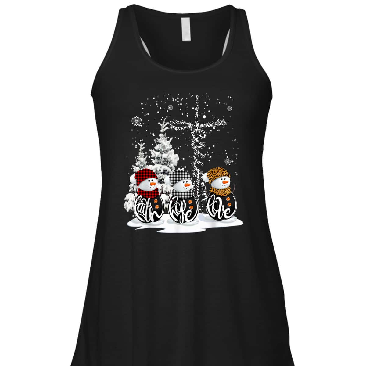 Christmas Faith Hope Love Snowman Xmas For Christian T-Shirt Christmas Faith Hope Love Snowman Xmas For Christian T-Shirt