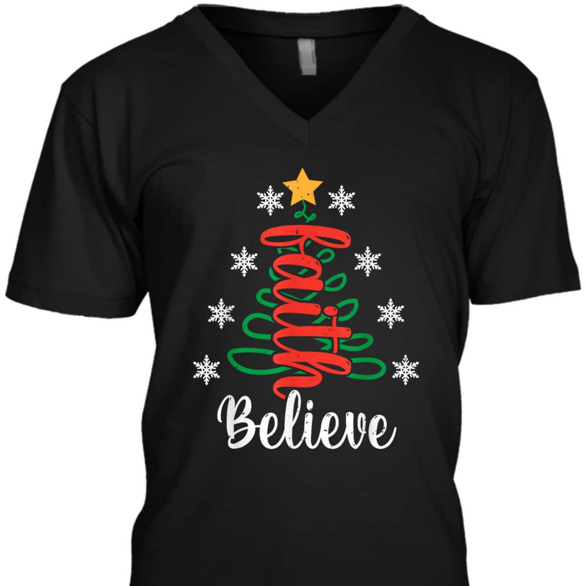 Believe Christian Faith Jesus Religious Christmas Tree T-Shirt Believe Christian Faith Jesus Religious Christmas Tree T-Shirt