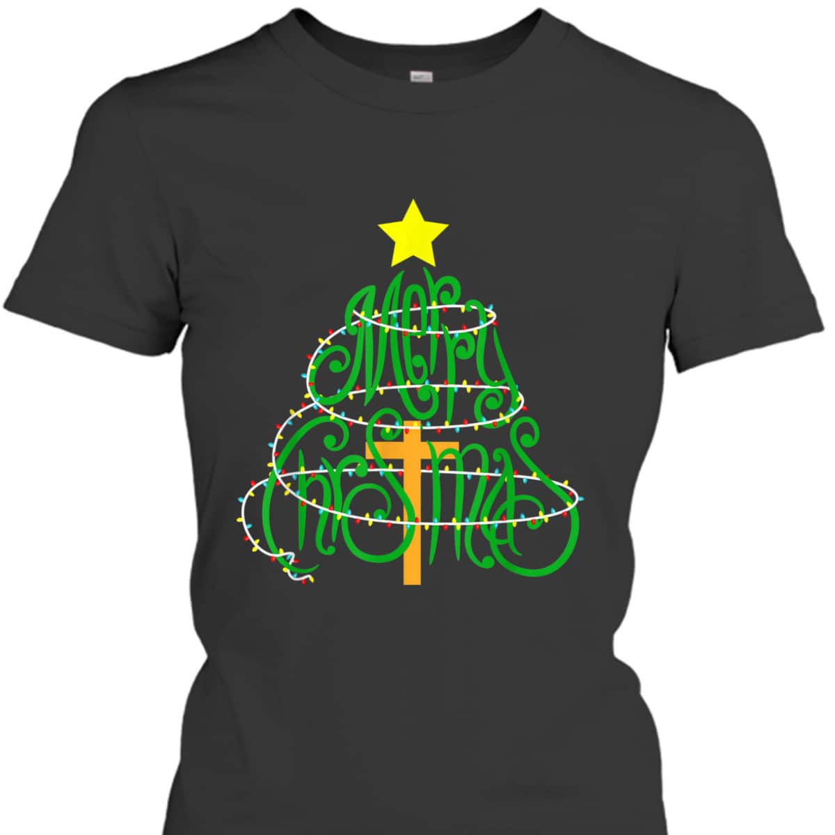 Christian Christmas Merry Christmas Cross T-Shirt Christian Christmas Merry Christmas Cross T-Shirt