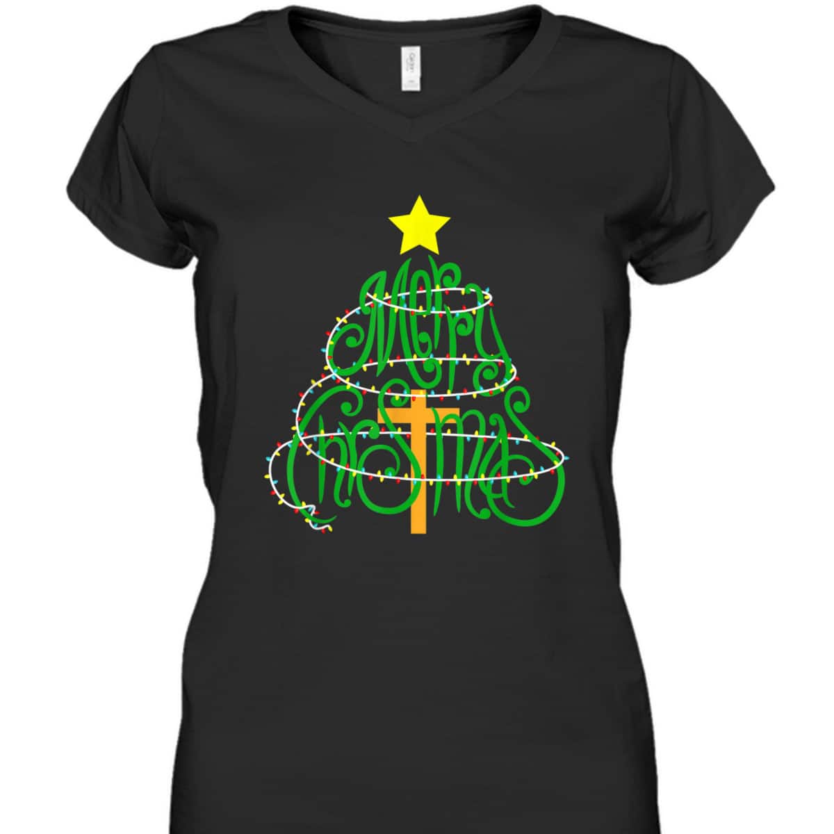 Christian Christmas Merry Christmas Cross T-Shirt Christian Christmas Merry Christmas Cross T-Shirt