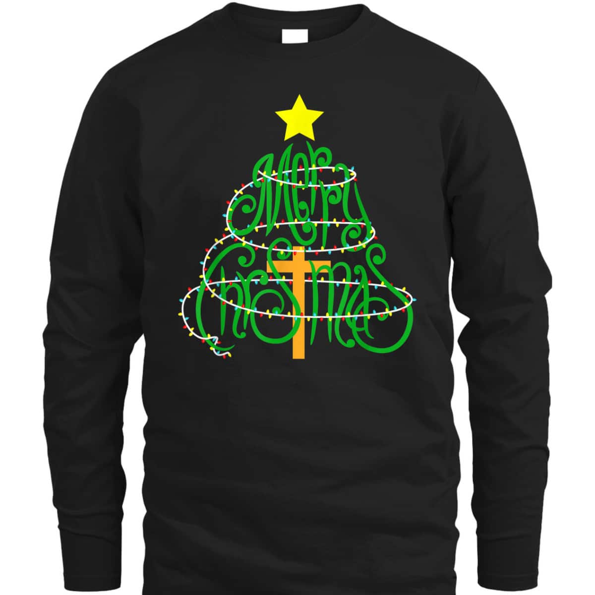 Christian Christmas Merry Christmas Cross T-Shirt Christian Christmas Merry Christmas Cross T-Shirt