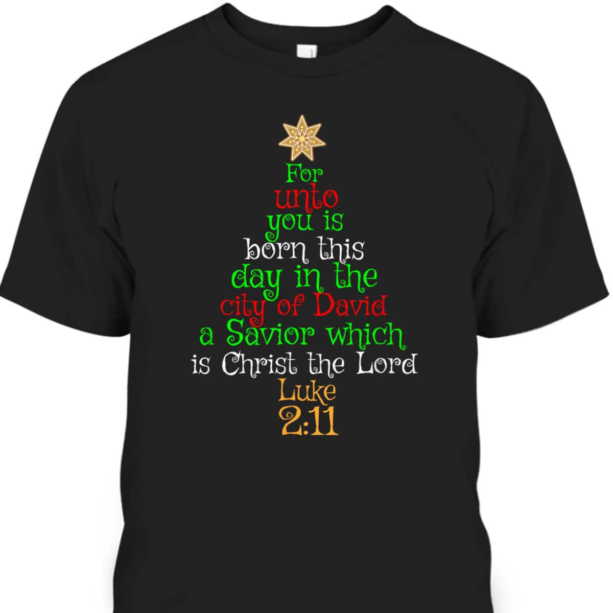 Christmas Christian Unto You Is Born A Savior Bible Verse Luke 2:11 T-Shirt Christmas Christian Unto You Is Born A Savior Bible Verse Luke 2:11 T-Shirt