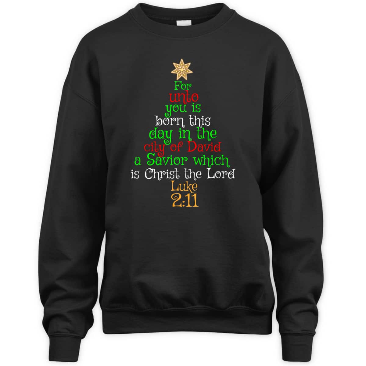 Christmas Christian Unto You Is Born A Savior Bible Verse Luke 2:11 T-Shirt