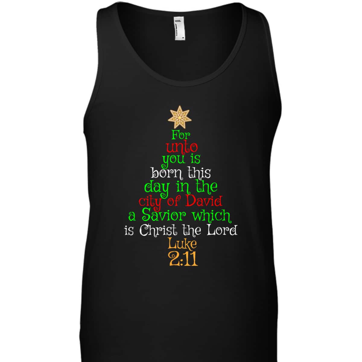 Christmas Christian Unto You Is Born A Savior Bible Verse Luke 2:11 T-Shirt