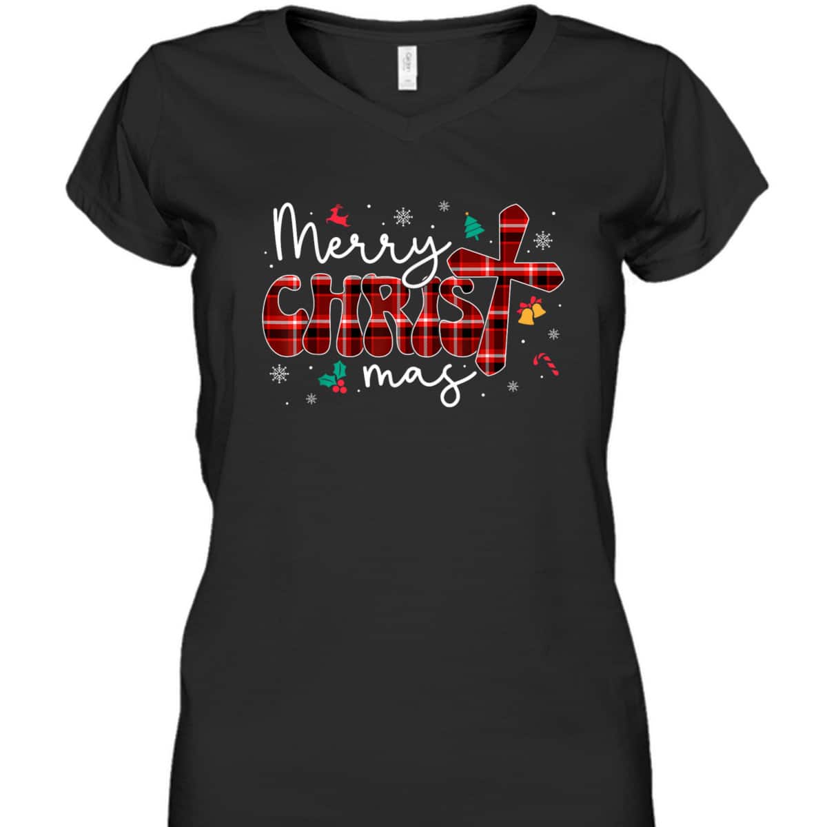 Merry Christmas Christian Cross Buffalo Plaid Pajamas T-Shirt Merry Christmas Christian Cross Buffalo Plaid Pajamas T-Shirt