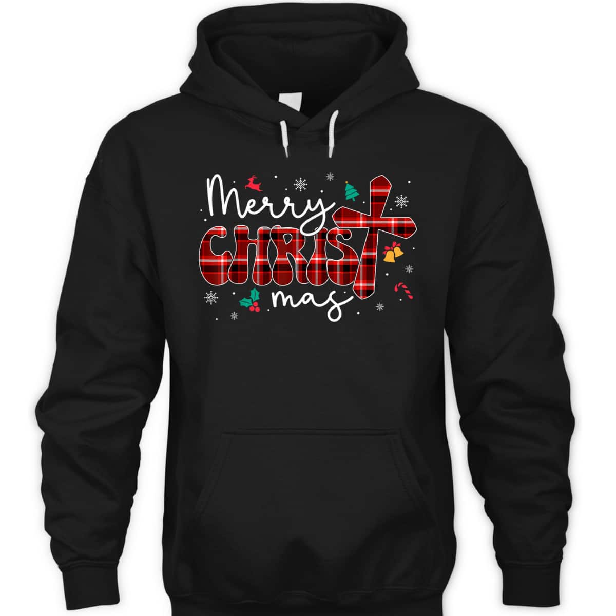 Merry Christmas Christian Cross Buffalo Plaid Pajamas T-Shirt Merry Christmas Christian Cross Buffalo Plaid Pajamas T-Shirt