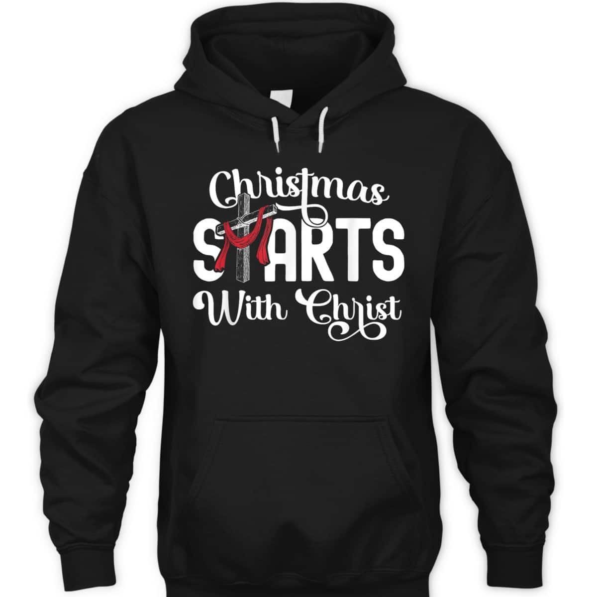 Christmas Starts With Christ Cross Jesus Christian T-Shirt