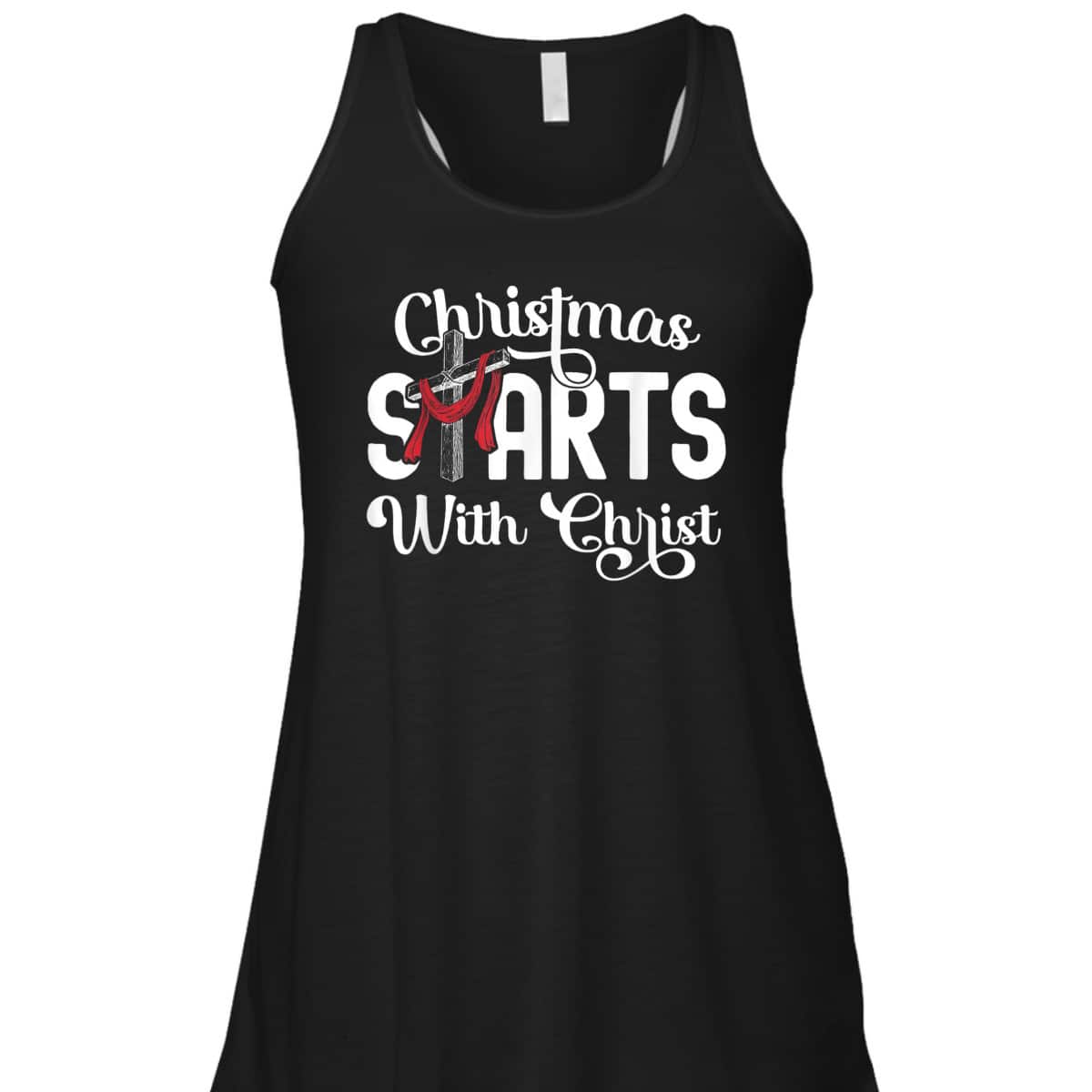 Christmas Starts With Christ Cross Jesus Christian T-Shirt