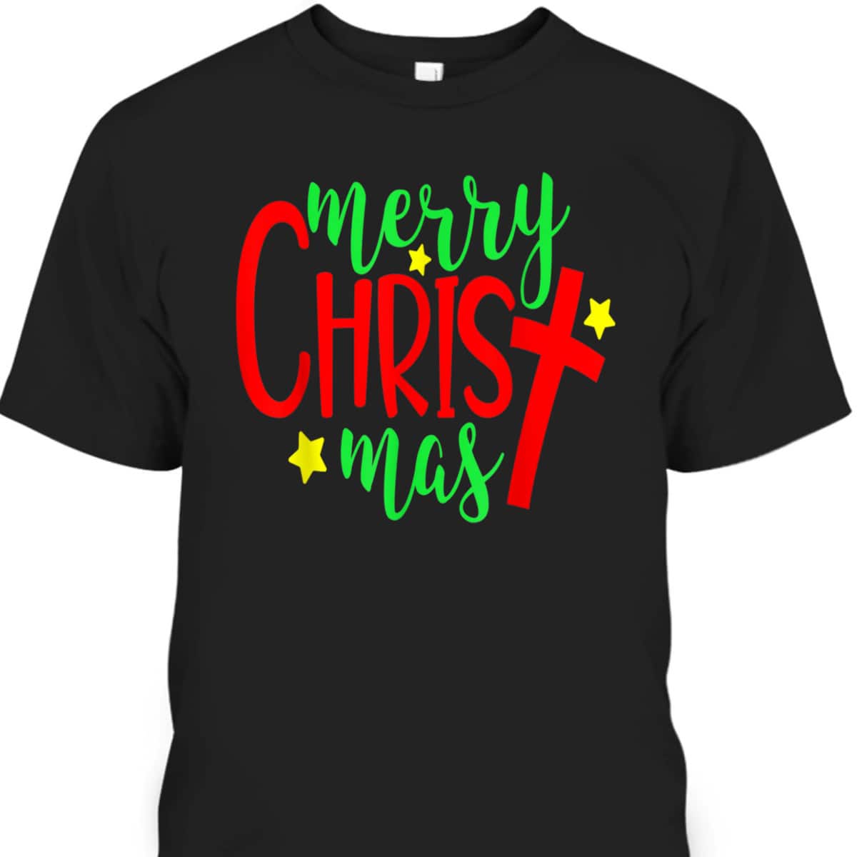 Merry Christmas-Christmas Christian Cross T-Shirt