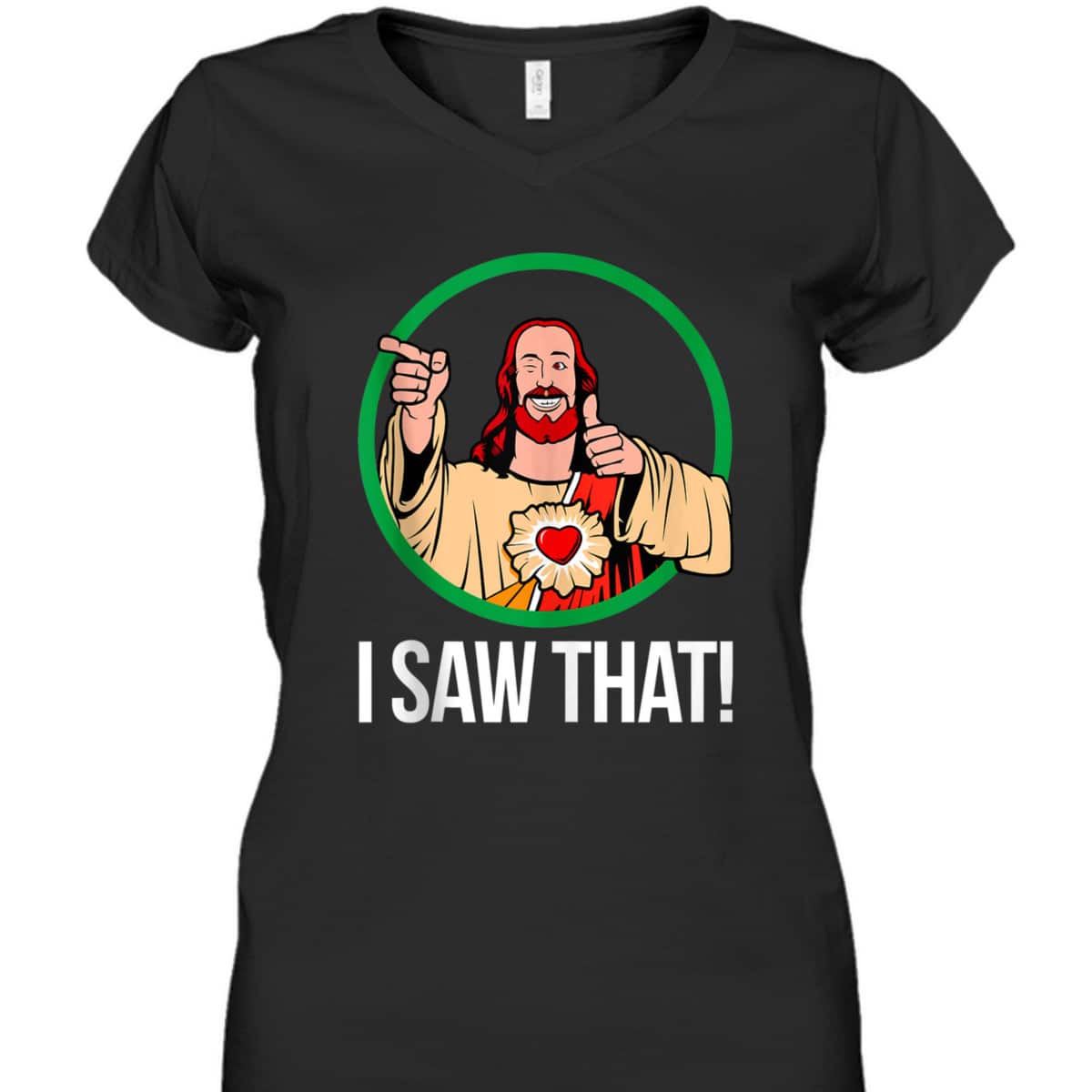Jesus Peeking I Saw That Funny Christian Meme T-Shirt Jesus Peeking I Saw That Funny Christian Meme T-Shirt