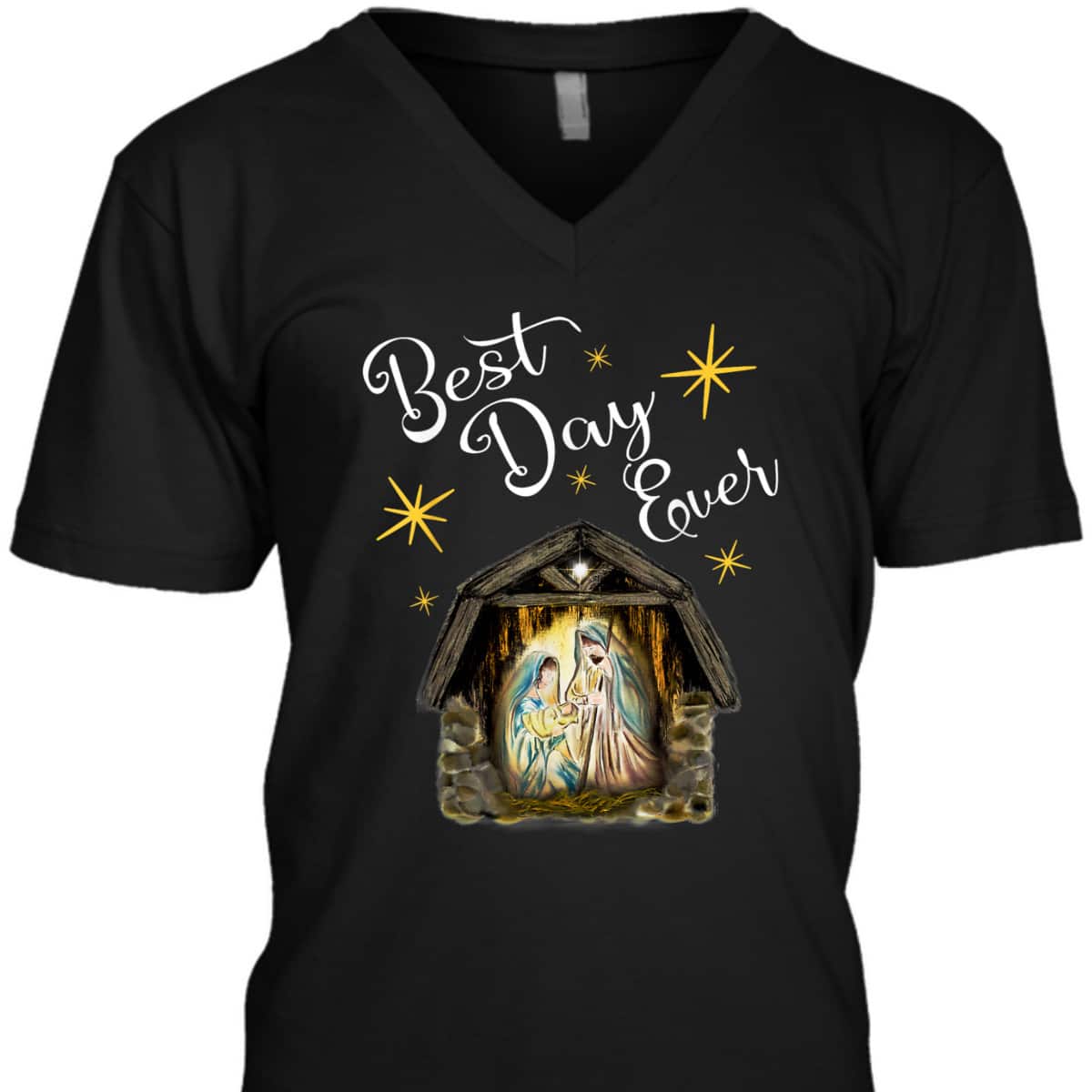 Christmas Nativity Jesus Best Day Ever Christian T-Shirt