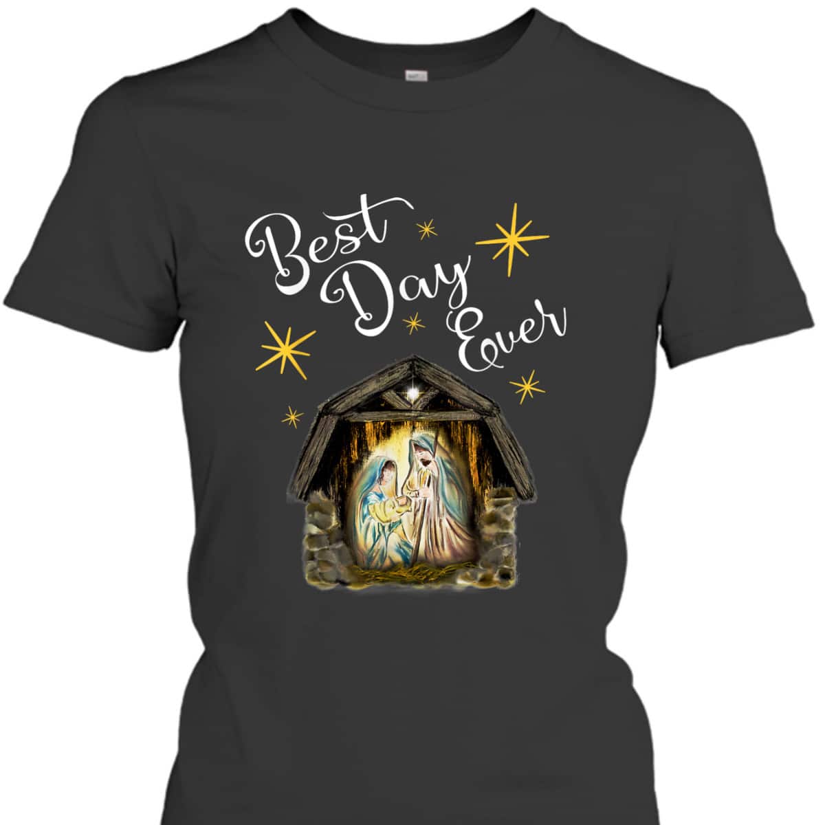 Christmas Nativity Jesus Best Day Ever Christian T-Shirt Christmas Nativity Jesus Best Day Ever Christian T-Shirt