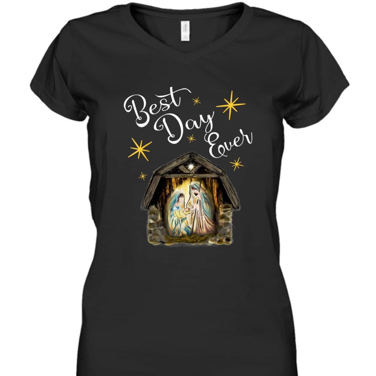 Christmas Nativity Jesus Best Day Ever Christian T-Shirt