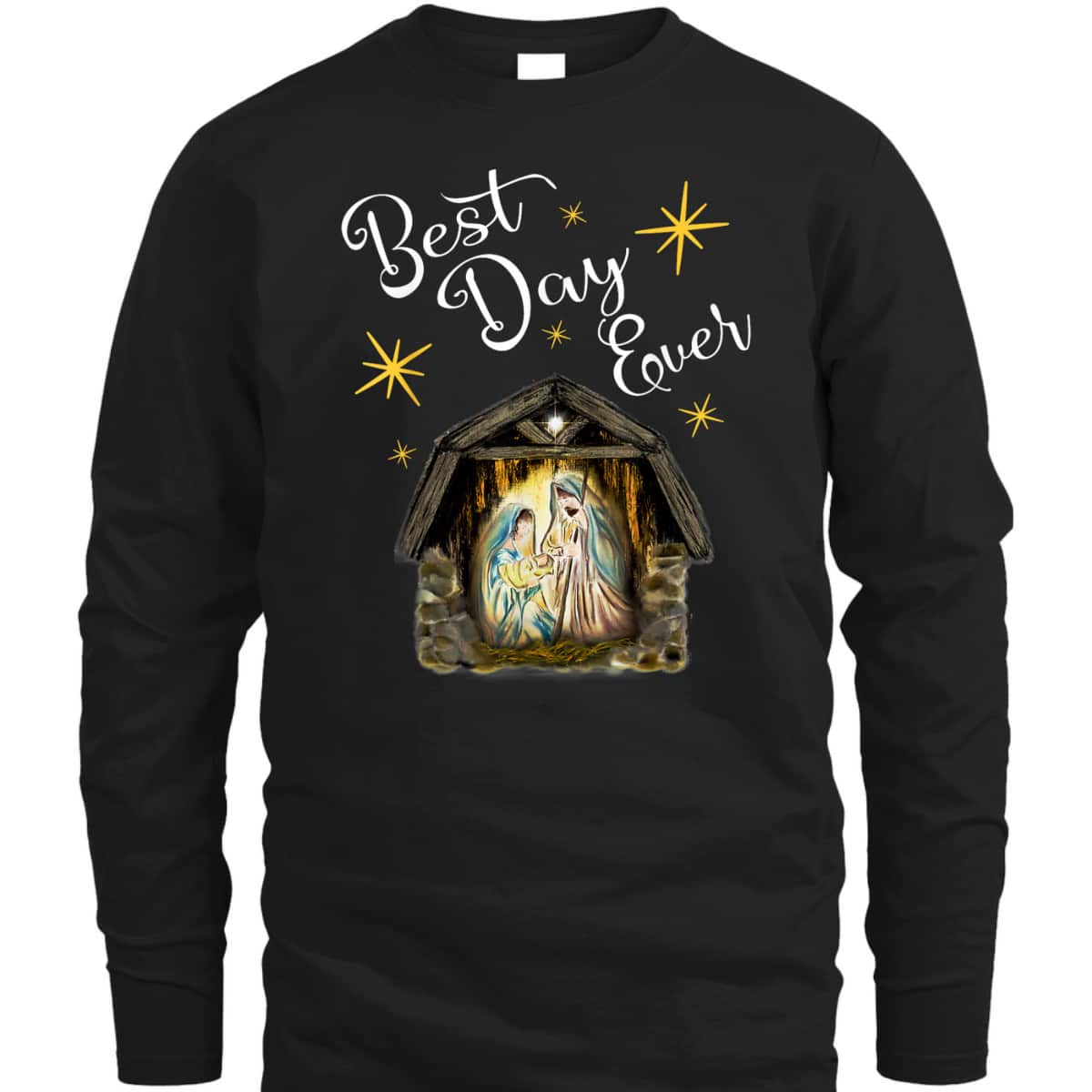 Christmas Nativity Jesus Best Day Ever Christian T-Shirt