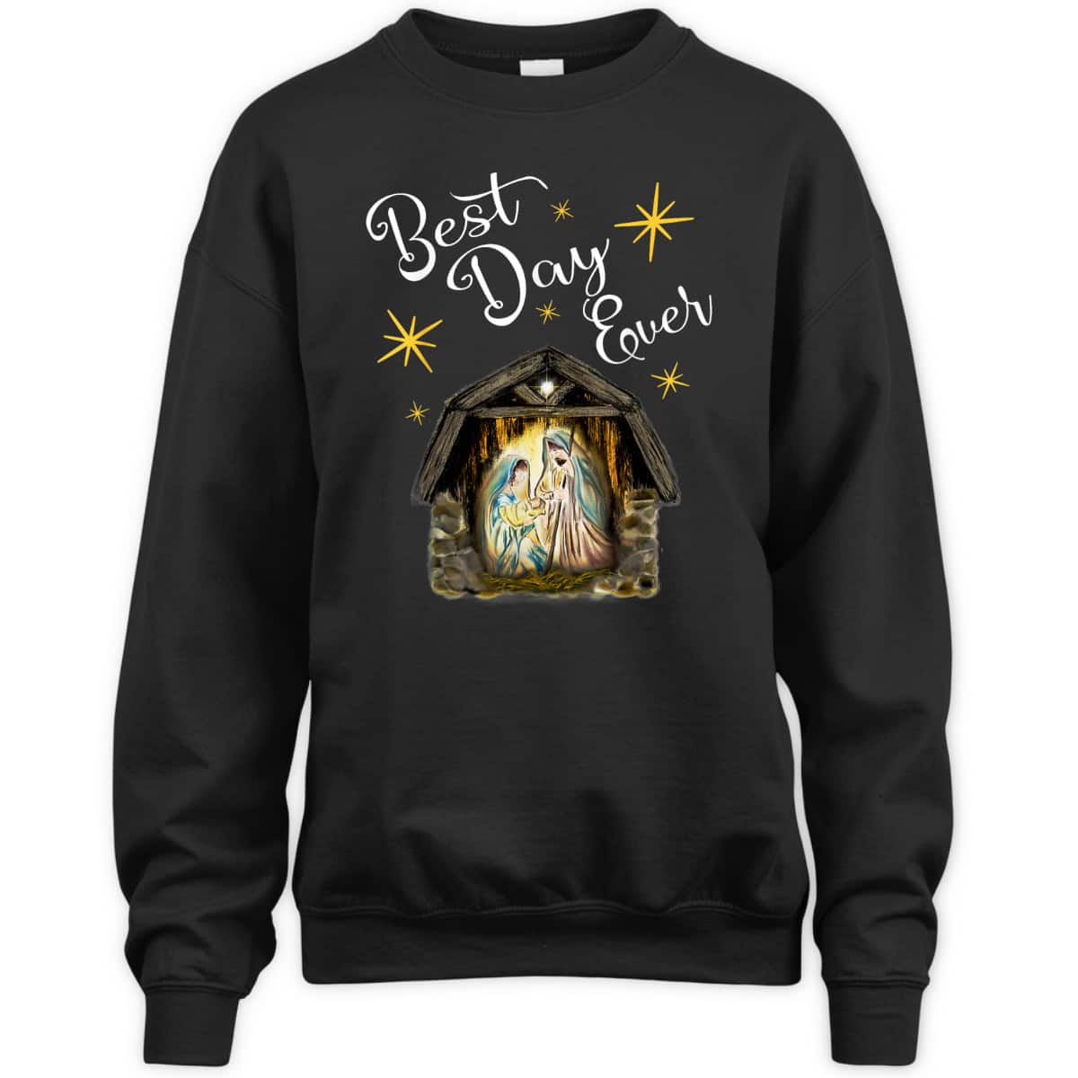 Christmas Nativity Jesus Best Day Ever Christian T-Shirt