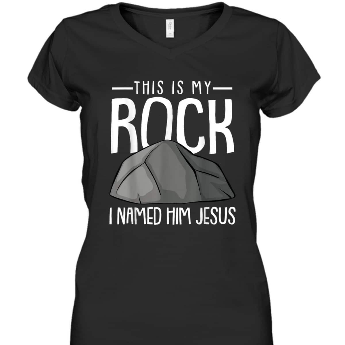 This Is My Rock Christmas Religious Faith Christian X-Mas T-Shirt This Is My Rock Christmas Religious Faith Christian X-Mas T-Shirt