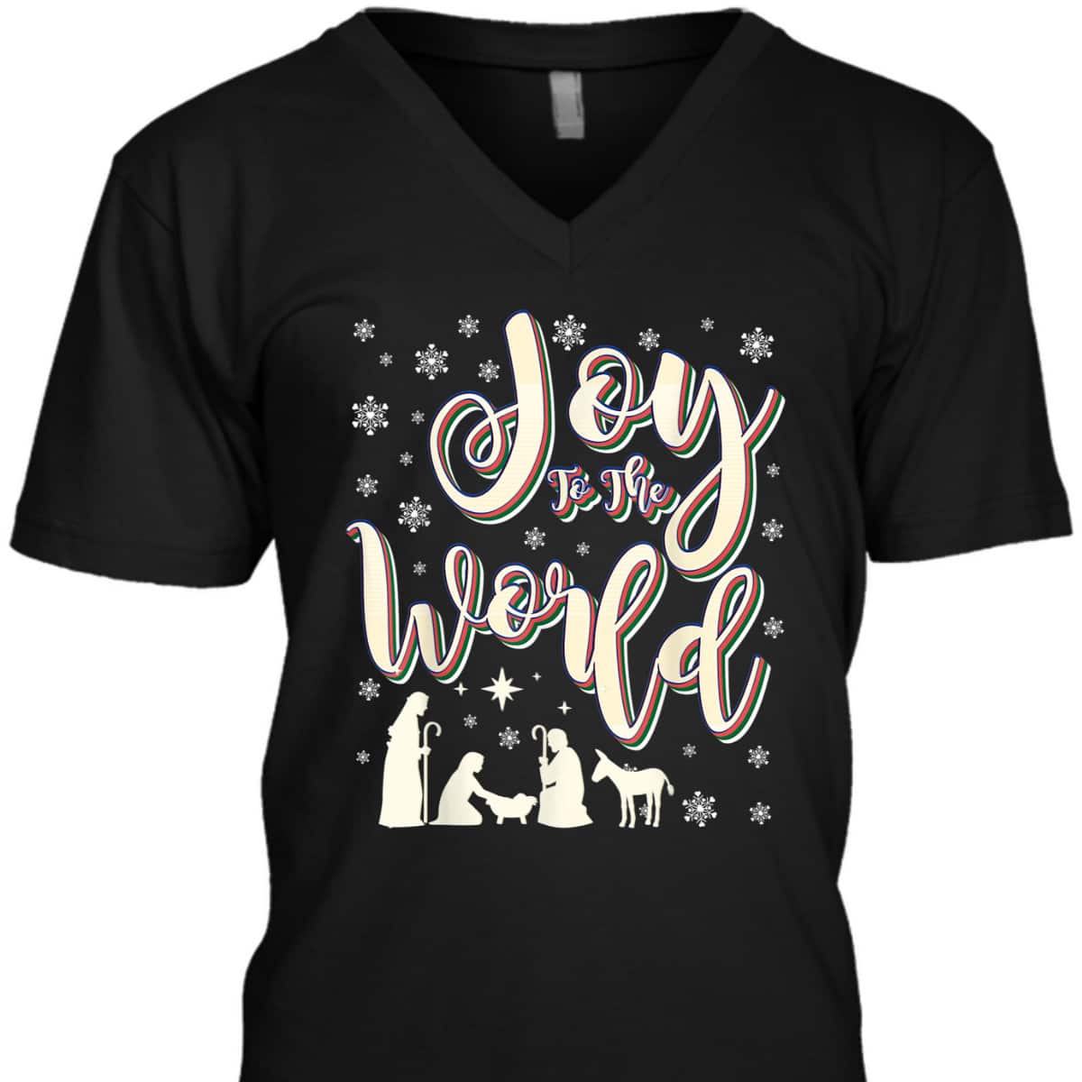 Vintage Joy To The World Jesus Nativity Retro Christmas T-Shirt Vintage Joy To The World Jesus Nativity Retro Christmas T-Shirt