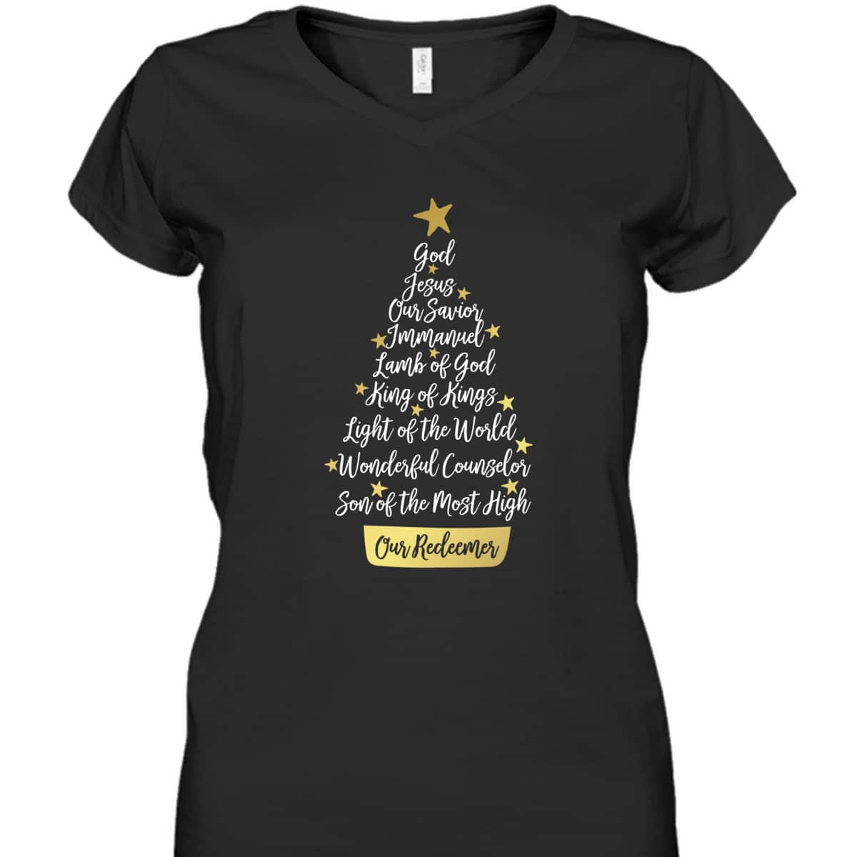 Names Of Jesus Christian Faith Christmas Tree God Jesus Our Savior T-Shirt Names Of Jesus Christian Faith Christmas Tree God Jesus Our Savior T-Shirt