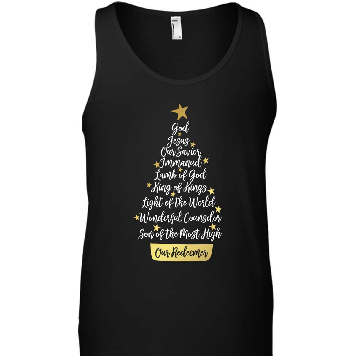 Names Of Jesus Christian Faith Christmas Tree God Jesus Our Savior T-Shirt Names Of Jesus Christian Faith Christmas Tree God Jesus Our Savior T-Shirt