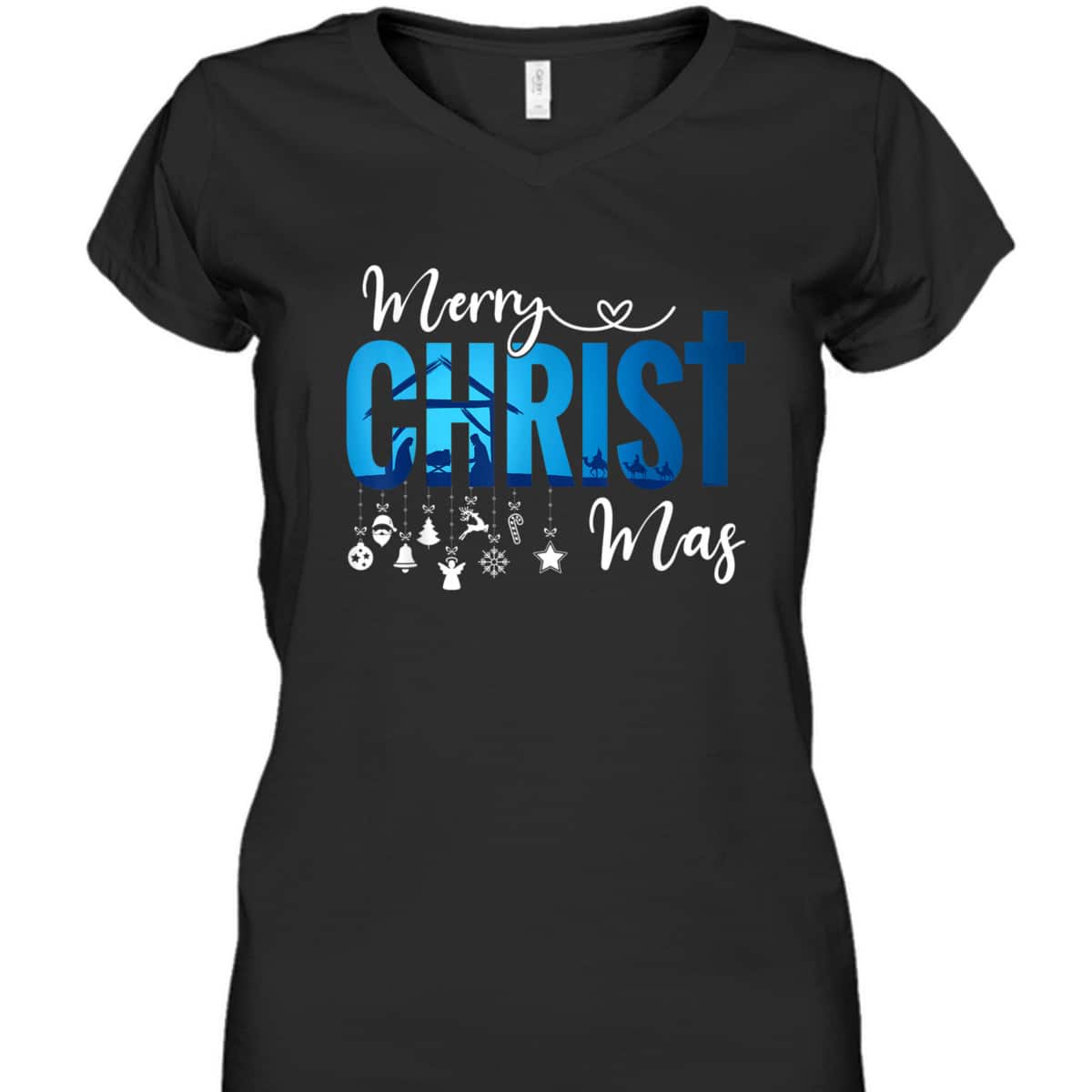 Merry Christ-Mas Nativity Scene Christian Faith Christmas Holiday T-Shirt Merry Christ-Mas Nativity Scene Christian Faith Christmas Holiday T-Shirt