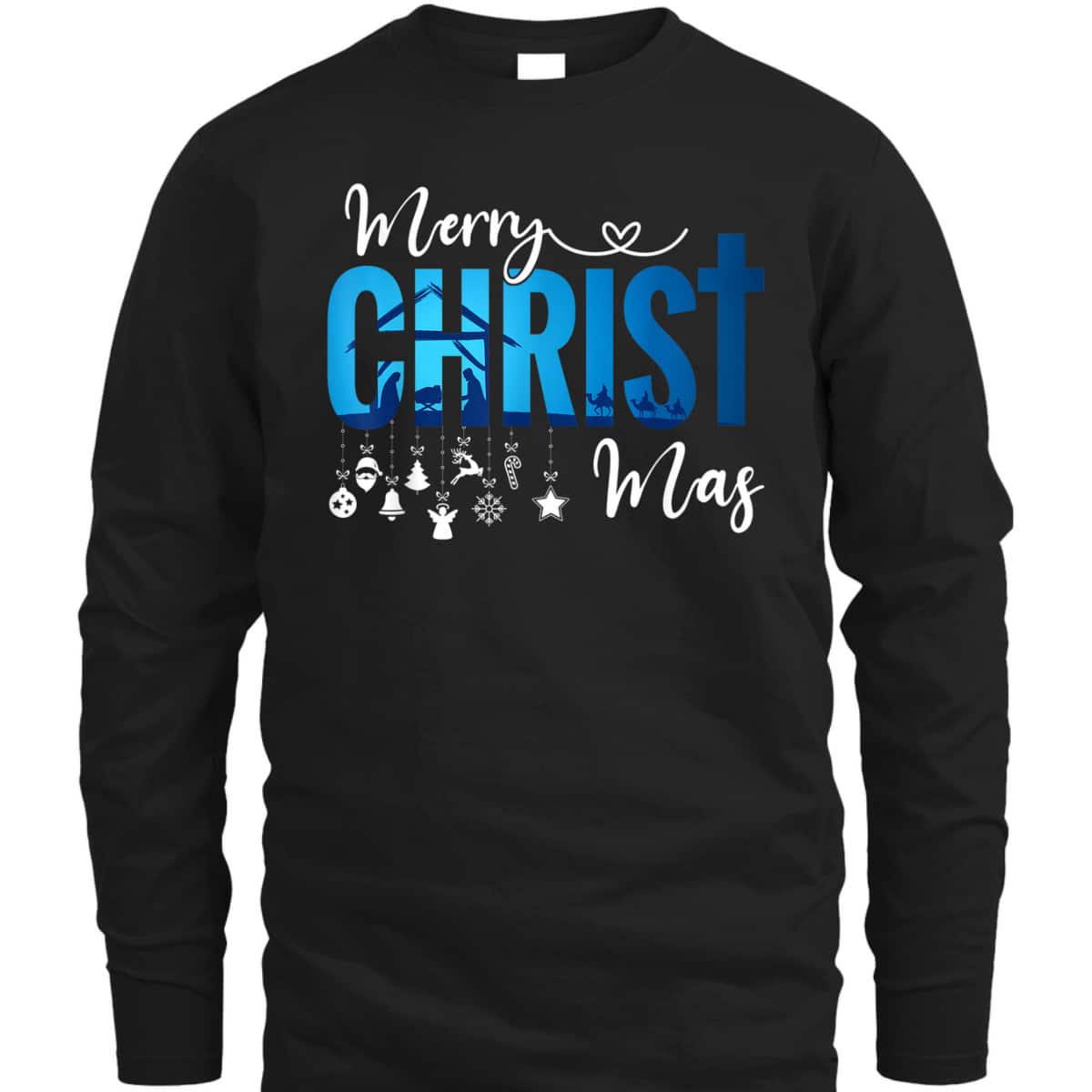 Merry Christ-Mas Nativity Scene Christian Faith Christmas Holiday T-Shirt Merry Christ-Mas Nativity Scene Christian Faith Christmas Holiday T-Shirt