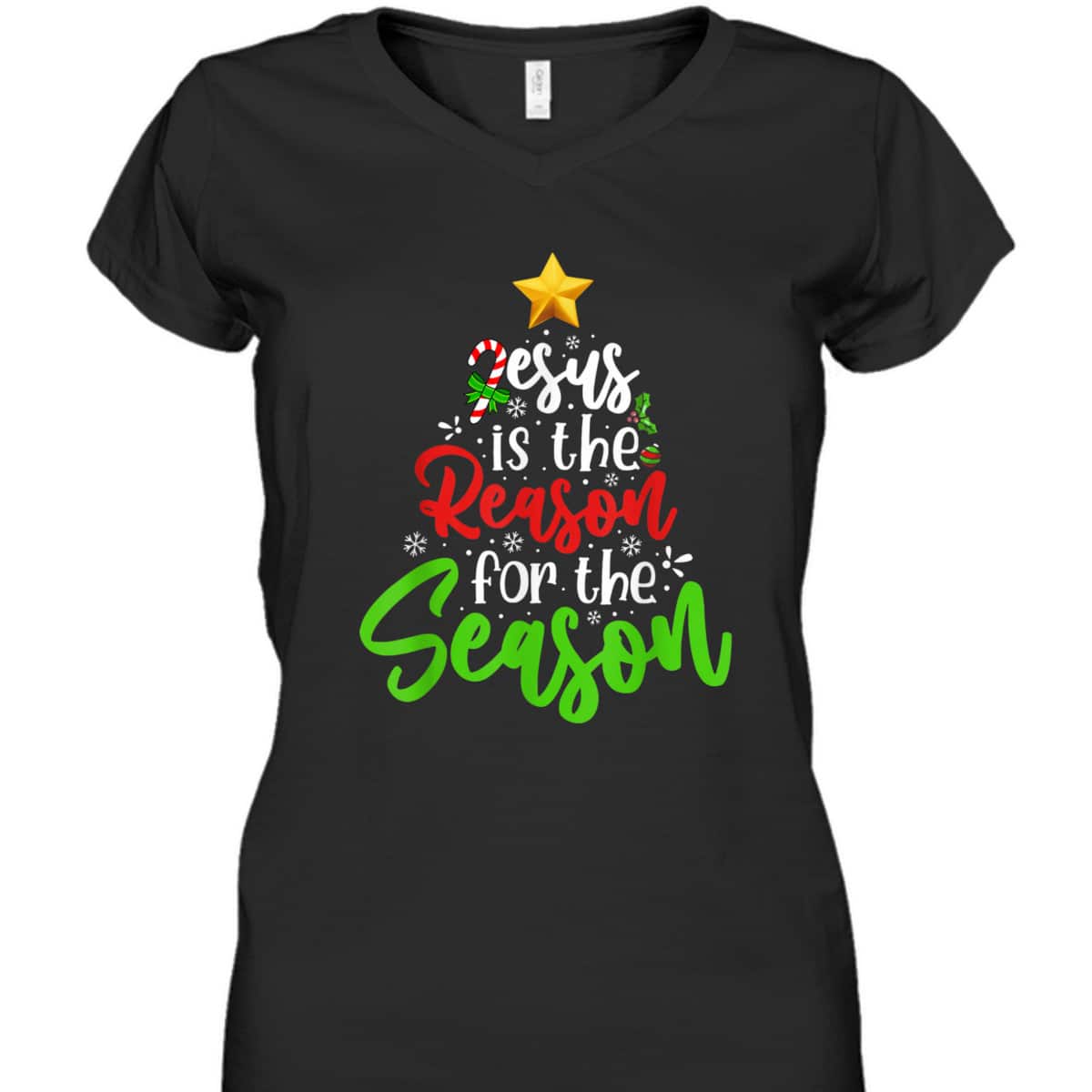 Christian Jesus The Reason Christmas Pine Tree Religious T-Shirt Christian Jesus The Reason Christmas Pine Tree Religious T-Shirt